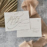 Romantic Gold Calligraphy Ivory Song Request RSVP Invitation Postcard