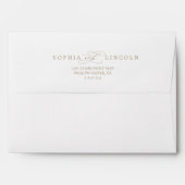 Romantic Gold Calligraphy Wedding Invitation Envelope | Zazzle