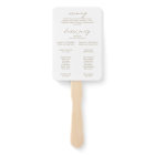 Romantic Gold Calligraphy Wedding Program Fan