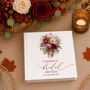 Romantic gold eucalyptus fall bridal shower binder