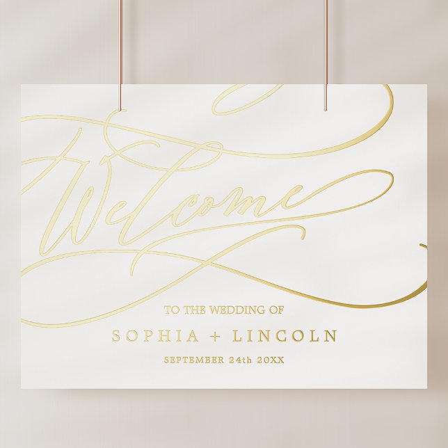 Romantic Gold Foil Elegant Fancy Wedding Welcome Prints (Romantic Gold Foil Elegant Fancy Wedding Welcome Foil Prints)