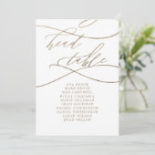 Romantic Gold Head Table Seating Chart Card | Zazzle