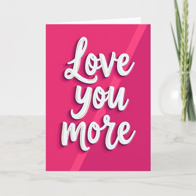 Romantic Gold Script I Love You Card (Front)