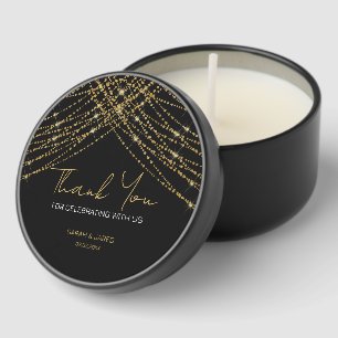 Romantic Gold String Wedding Mini Candle Favors