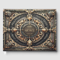 Romantic Gold Vintage Look Guest Book