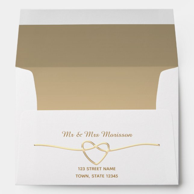 Romantic Gold Wedding Envelope (Back (Bottom))