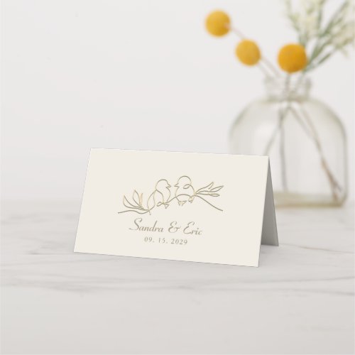 Romantic Gold Wedding Place Card