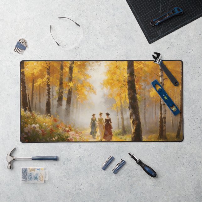 Romantic Golden Forest Desk Pad (Workstation)
