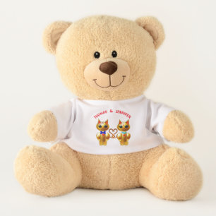 Romantic Golden Good Luck Cats Teddy Bear