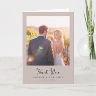 Romantic Golden Photography Thank You Card