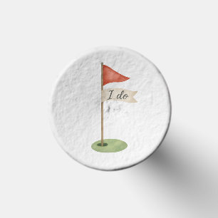 Romantic Golf Flag "I Do" Golf Wedding Favor Tees