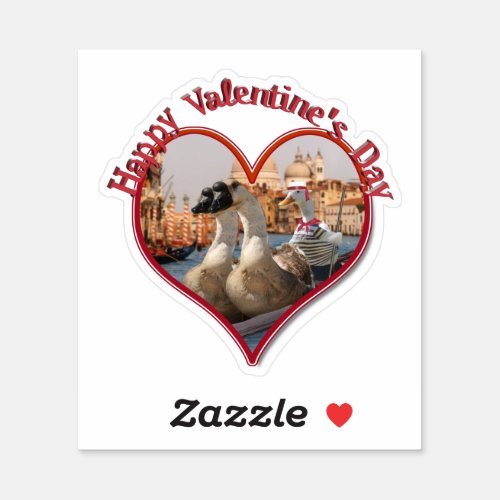 Romantic Gondola Ride for Valentines Day Sticker