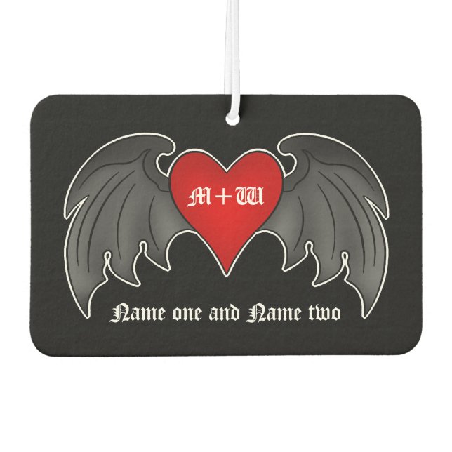 Romantic goth heart | Valentines+day Air Freshener (Front)