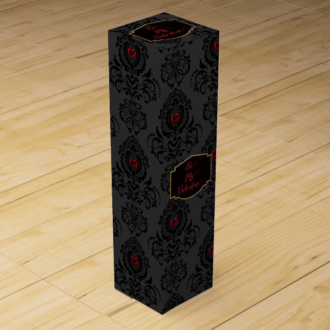 Romantic Goth Valentine  Wine Box (Front)