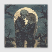 Romantic gothic cartoon of a skeleton and woman (Front)