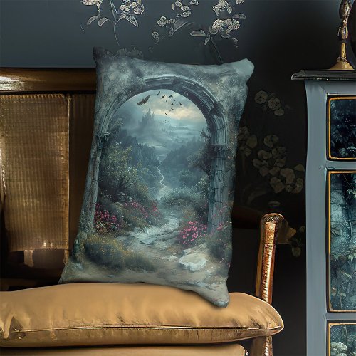 Romantic Gothic Fantasy Horror Draculas Castle Accent Pillow