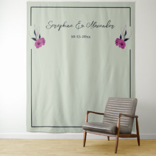 Romantic Gothic Lovers Elegant Wedding Backdrop