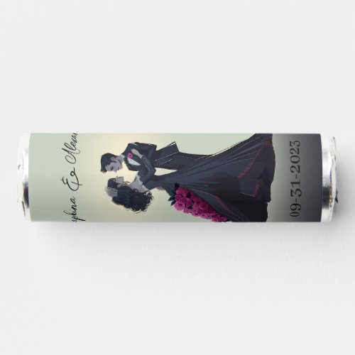 Romantic Gothic Lovers Elegant Wedding  Breath Savers Mints