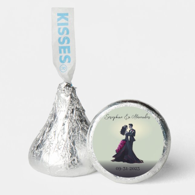 Romantic Gothic Lovers Elegant Wedding  Hershey®'s Kisses® (Front)