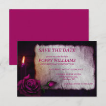 Romantic Gothic Rose & Candle