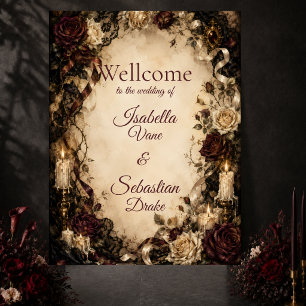 Romantic Gothic Rose Wedding Foam Board