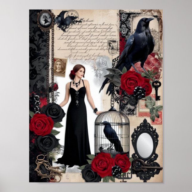 Romantic Gothic Vintage Elegant  Poster (Front)