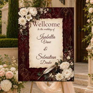 Romantic Gothic Vintage Wedding Foam Board