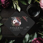 Romantic Gothic Watercolor Raven Floral Wedding  Paper Coaster<br><div class="desc">This goth floral raven wedding design features a simple, moody watercolor illustration of a raven perched on a bouquet. Perfect for a timeless romantic goth wedding or other special occasion. It is beautifully suited to a spooky-themed event in the fall or a unique winter event in a casual or formal...</div>