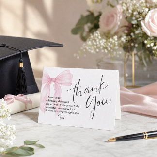 Romantic Graduation Thank You Card