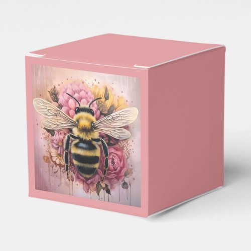 Romantic Graffiti Bee Mono_ha Style Flowery Favor Boxes