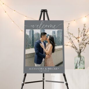 Romantic Gray Minimalist Photo Foam Board