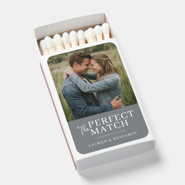 Romantic Green Photo Matchboxes (Front Open)