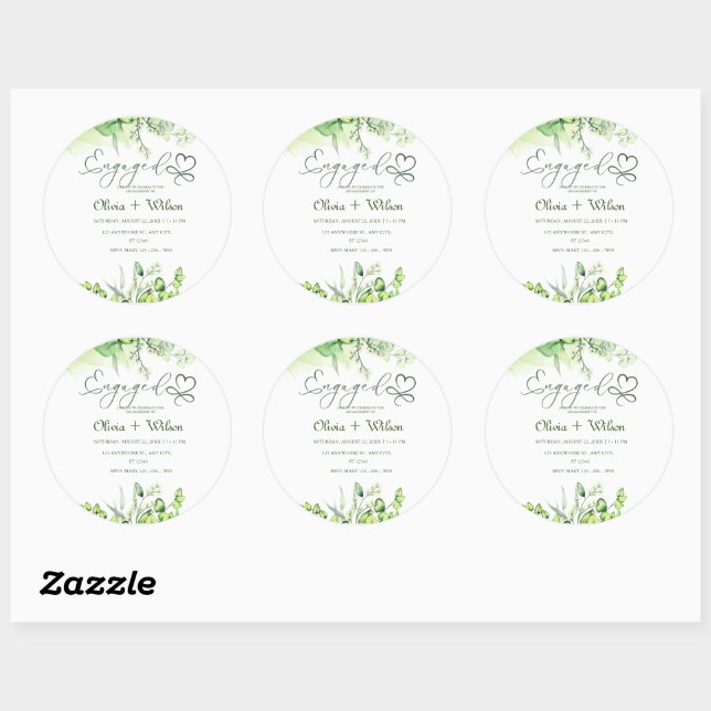 Romantic Green Themed Garden Classic Round Sticker (Sheet)