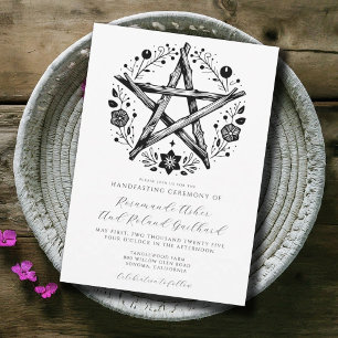 Romantic Handfasting Pagan Wicca Wedding Invitation
