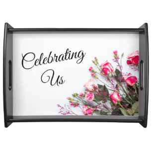 Romantic Handpicked Rose Bouquet Serving Tray