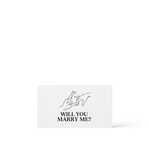 Romantic Hands Line Art Proposal  Business Card