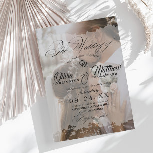 Romantic Handwritten Photo Wedding Invitation