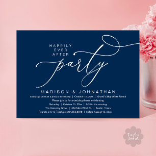 Romantic Happily Ever After Party, Wedding Dinner Invitation