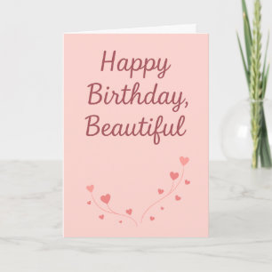 Romantic Happy Birthday Beautiful Card for Her
