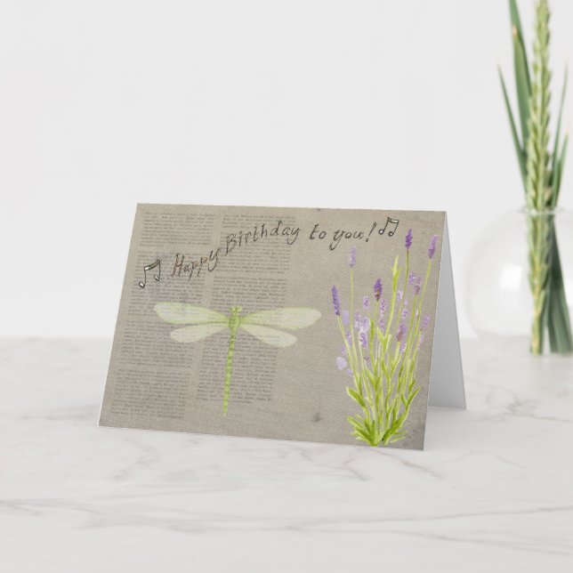 Romantic Happy Birthday Card (Front)