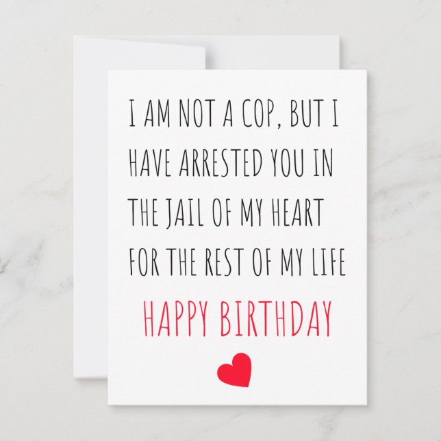 Romantic Happy Birthday Card (Front)
