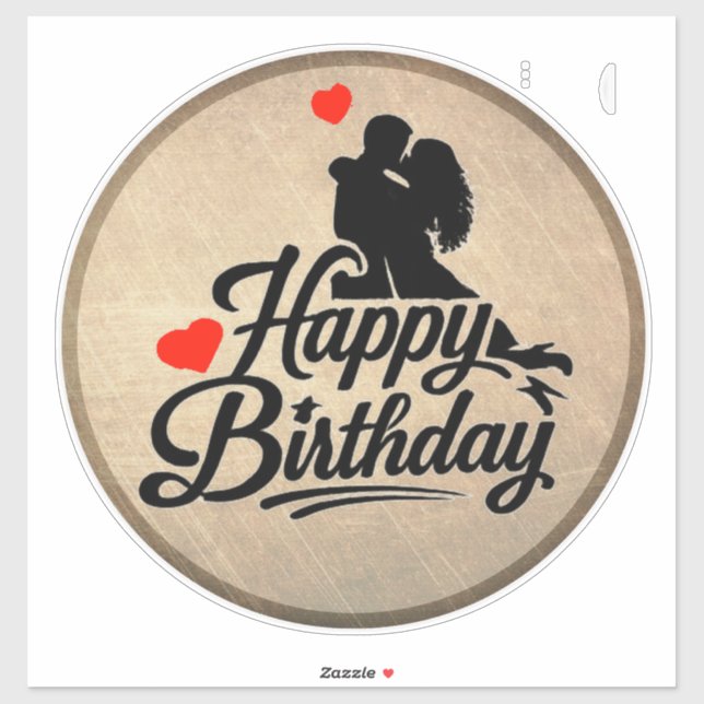 Romantic Happy Birthday Sticker (Sheet)