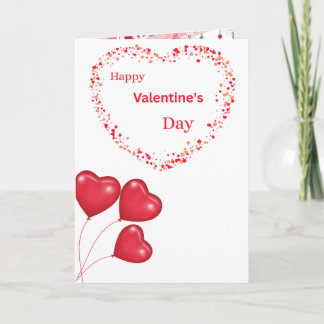 Romantic Happy Valentine's Day Card with Heart Des