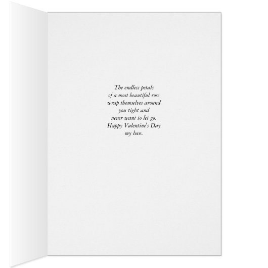 Romantic Happy Valentine's Day, Pink Peach Roses (Inside (Right))