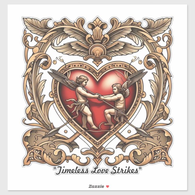 "Romantic Heart Arrow" Sticker (Sheet)