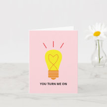 Romantic Heart Bulb You Turn Me On Love