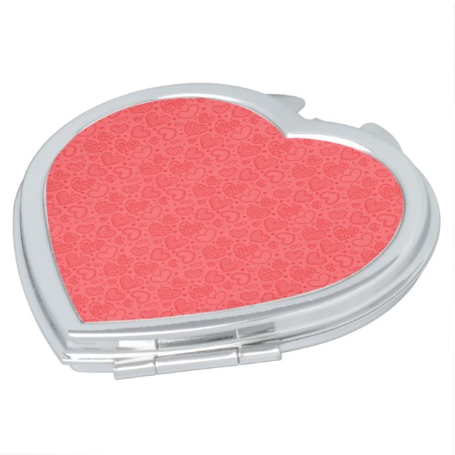 Romantic Heart Compact Mirror (Turned)