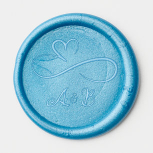 Romantic Heart Customisable Monogram Wedding Wax Seal Sticker