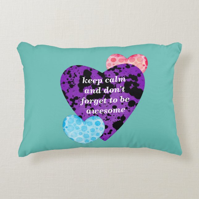 Romantic Heart Design  Accent Pillow (Front)