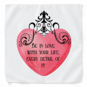Romantic Heart Design Bandana